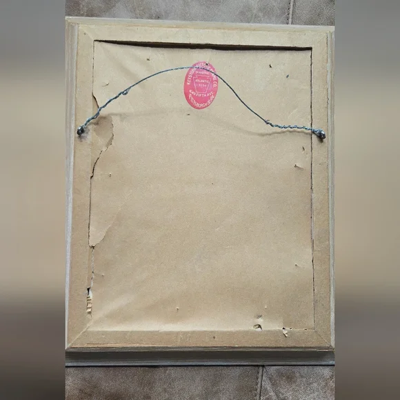 Vintage Framed Collie Dog Portrait Oil Painting - Picture 3 of 5